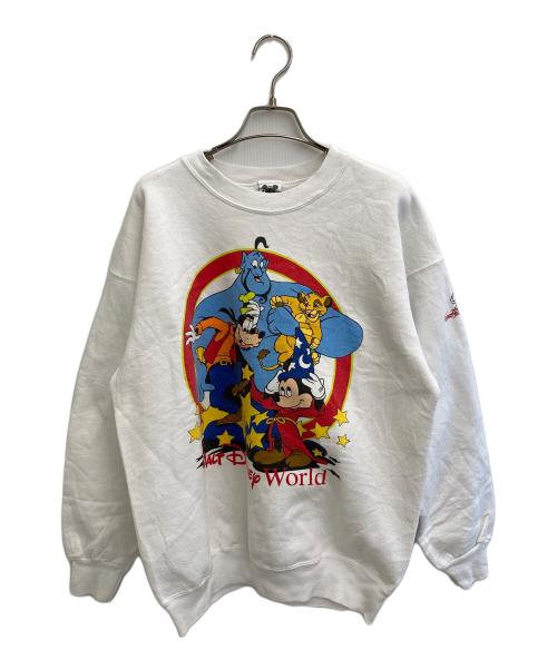 DISNEY（ディズニー）DISNEY (ディズニー) 古着プリントスウェット ホワイト サイズ:Lの古着・服飾アイテム