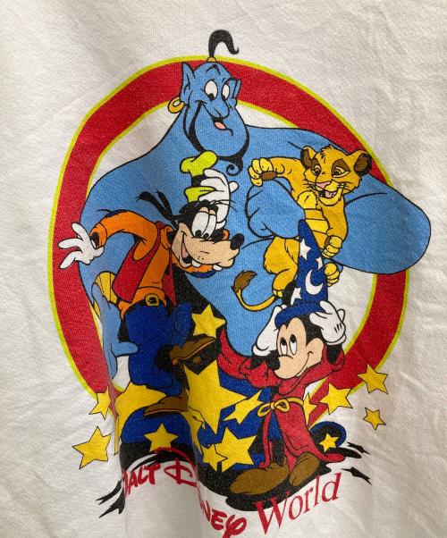 DISNEY（ディズニー）DISNEY (ディズニー) 古着プリントスウェット ホワイト サイズ:Lの古着・服飾アイテム