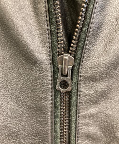 DIESEL（ディーゼル）DIESEL (ディーゼル) カウレザージャケット ブラック サイズ:Mの古着・服飾アイテム