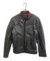 DIESEL（ディーゼル）の古着「カウレザージャケット」｜ブラック