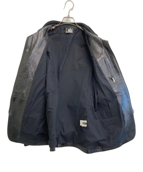 PAL ZILERI（パルジレリ）PAL ZILERI (パルジレリ) ニット切替レザージャケット ブラック サイズ:54の古着・服飾アイテム