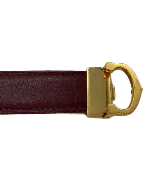 Cartier（カルティエ）Cartier (カルティエ) レザーベルト ボルドーの古着・服飾アイテム
