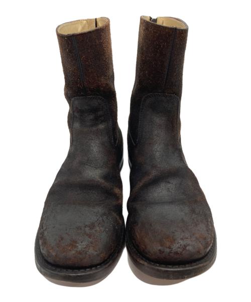 wjk（ダブルジェイケー）wjk (ダブルジェイケー) ジップアップブーツ ブラウン サイズ:42の古着・服飾アイテム