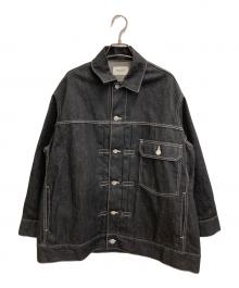 beautiful people（ビューティフルピープル）の古着「セルヴィッチデニムビッグブルゾン」｜ブラック