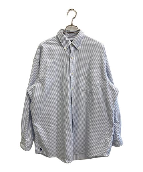 POLO RALPH LAUREN（ポロ・ラルフローレン）POLO RALPH LAUREN (ポロ・ラルフローレン) OX BD THE BIG SHIRT ホワイト×スカイブルー サイズ:Mの古着・服飾アイテム