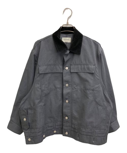 beautiful people（ビューティフルピープル）beautiful people (ビューティフルピープル) ダブルエンドポストワークツイルブルゾン グレー サイズ:36の古着・服飾アイテム