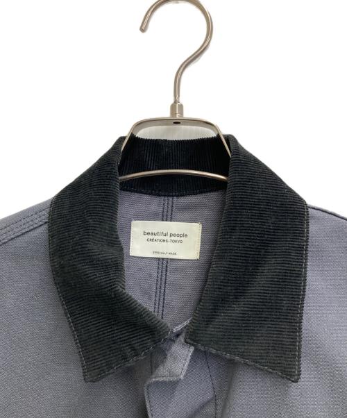 beautiful people（ビューティフルピープル）beautiful people (ビューティフルピープル) ダブルエンドポストワークツイルブルゾン グレー サイズ:36の古着・服飾アイテム