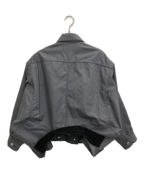 beautiful people（ビューティフルピープル）beautiful people (ビューティフルピープル) ダブルエンドポストワークツイルブルゾン グレー サイズ:36の古着・服飾アイテム
