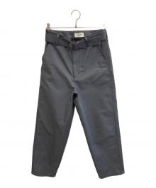 beautiful people（ビューティフルピープル）の古着「ポストワークツイルベルトパンツ」｜グレー