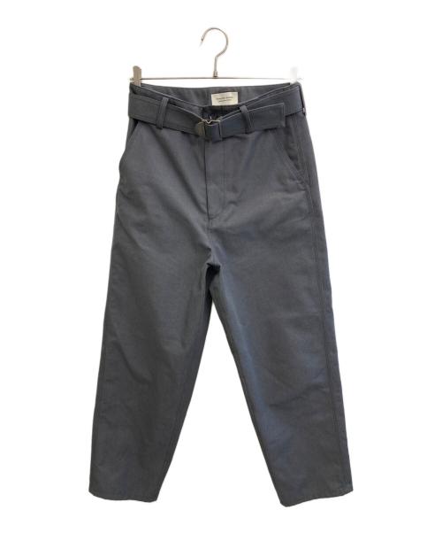 beautiful people（ビューティフルピープル）beautiful people (ビューティフルピープル) ポストワークツイルベルトパンツ グレー サイズ:36の古着・服飾アイテム