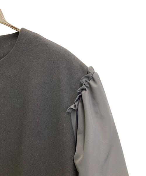 maison echelle（メゾンエシェル）maison echelle (メゾンエシェル) パフスリーブ中綿コート グレー サイズ:freeの古着・服飾アイテム