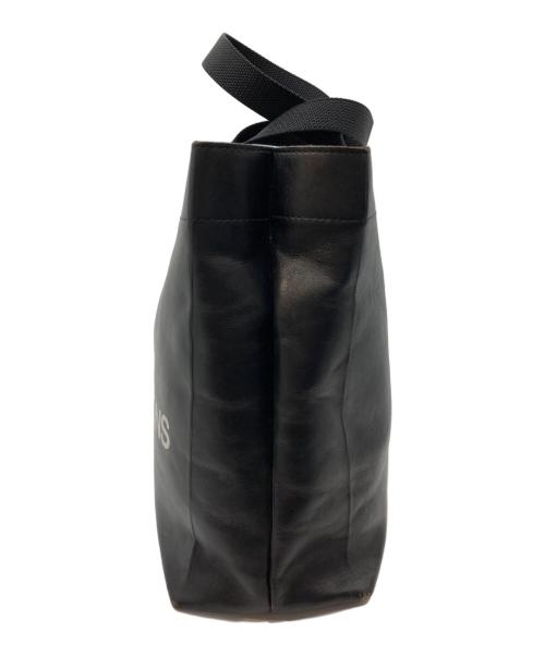 tricot COMME des GARCONS（トリココムデギャルソン）tricot COMME des GARCONS (トリココムデギャルソン) ロゴレザートートバッグ ブラックの古着・服飾アイテム