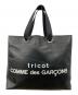 tricot COMME des GARCONS（トリココムデギャルソン）の古着「ロゴレザートートバッグ」｜ブラック
