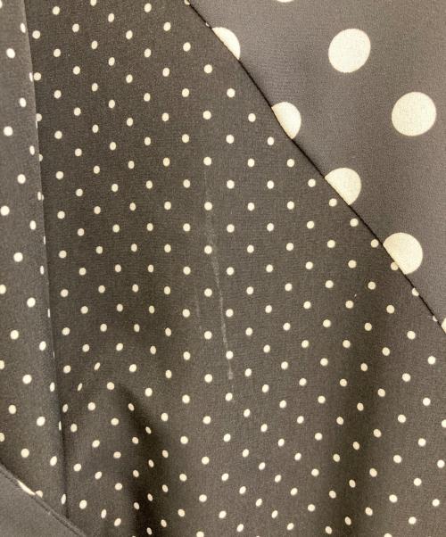 PS Paul Smith（ＰＳポールスミス）PS Paul Smith (ＰＳポールスミス) ドット柄ワンピース ホワイト×ブラック サイズ:38の古着・服飾アイテム