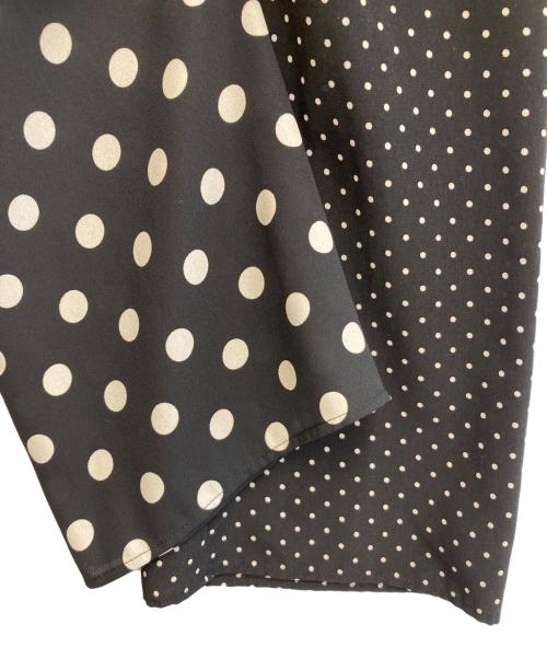 PS Paul Smith（ＰＳポールスミス）PS Paul Smith (ＰＳポールスミス) ドット柄ワンピース ホワイト×ブラック サイズ:38の古着・服飾アイテム