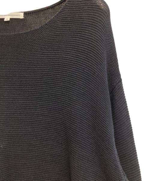 23区（ニジュウサンク）23区 (ニジュウサンク) 洗えるコットンリネンガータークロップドニット ブラック サイズ:38の古着・服飾アイテム