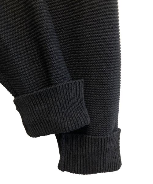 23区（ニジュウサンク）23区 (ニジュウサンク) 洗えるコットンリネンガータークロップドニット ブラック サイズ:38の古着・服飾アイテム