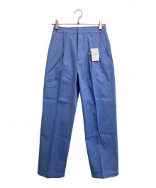 FRAMeWORK（フレームワーク）の古着「コットンツイルタックパンツ」｜スカイブルー