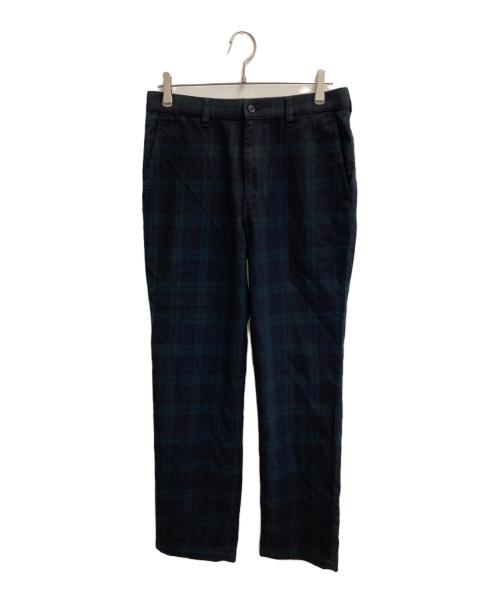 COMME des GARCONS HOMME DEUX（コムデギャルソン オム ドゥ）COMME des GARCONS HOMME DEUX (コムデギャルソン オム ドゥ) ウールスラックス ネイビー×グリーン サイズ:Mの古着・服飾アイテム