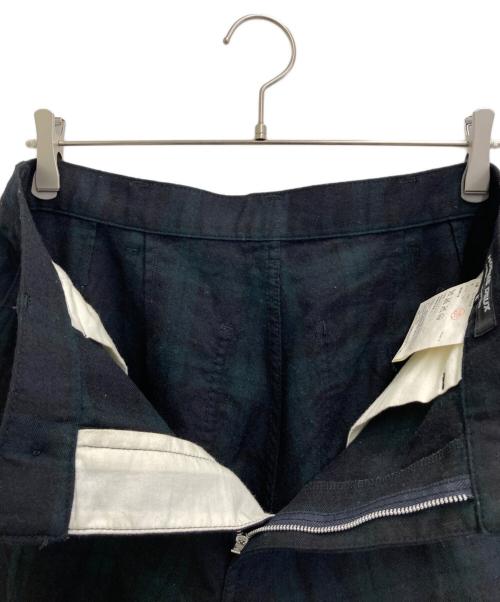 COMME des GARCONS HOMME DEUX（コムデギャルソン オム ドゥ）COMME des GARCONS HOMME DEUX (コムデギャルソン オム ドゥ) ウールスラックス ネイビー×グリーン サイズ:Mの古着・服飾アイテム