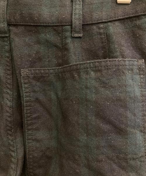 COMME des GARCONS HOMME DEUX（コムデギャルソン オム ドゥ）COMME des GARCONS HOMME DEUX (コムデギャルソン オム ドゥ) ウールスラックス ネイビー×グリーン サイズ:Mの古着・服飾アイテム