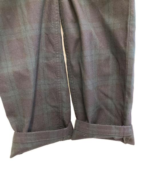 COMME des GARCONS HOMME DEUX（コムデギャルソン オム ドゥ）COMME des GARCONS HOMME DEUX (コムデギャルソン オム ドゥ) ウールスラックス ネイビー×グリーン サイズ:Mの古着・服飾アイテム