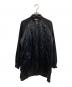 BLACK COMME des GARCONS（ブラックコムデギャルソン）の古着「キュプラ/ウール切替 ロングジップアップブルゾン」｜ブラック