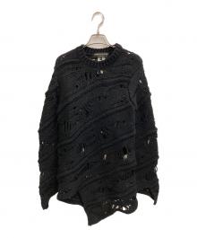 COMME des GARCONS HOMME PLUS（コムデギャルソンオムプリュス）の古着「15AW 螺旋ねじれニットセーター」｜ブラック