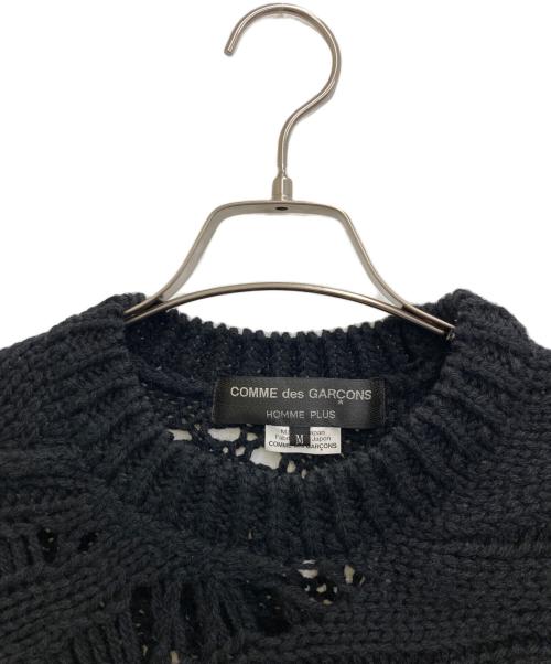 COMME des GARCONS HOMME PLUS（コムデギャルソンオムプリュス）COMME des GARCONS HOMME PLUS (コムデギャルソンオムプリュス) 15AW 螺旋ねじれニットセーター ブラック サイズ:Ｍの古着・服飾アイテム