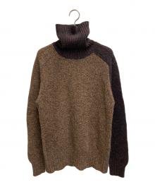 MARTIN MARGIELA（マルタン・マルジェラ）の古着「05AW ウールタートルネックニット」｜ブラウン