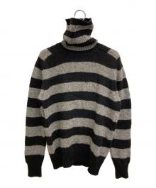 MARTIN MARGIELA（マルタン・マルジェラ）の古着「06AW ウールタートルネックニット」｜ブラック×グレー