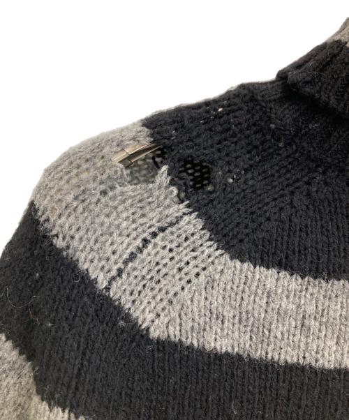 MARTIN MARGIELA（マルタン・マルジェラ）MARTIN MARGIELA (マルタン・マルジェラ) 06AW ウールタートルネックニット ブラック×グレー サイズ:Ｓの古着・服飾アイテム