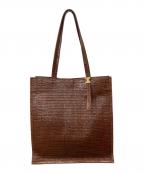 IACUCCIイアクッチ）の古着「型押しトートバッグ」｜ブラウン