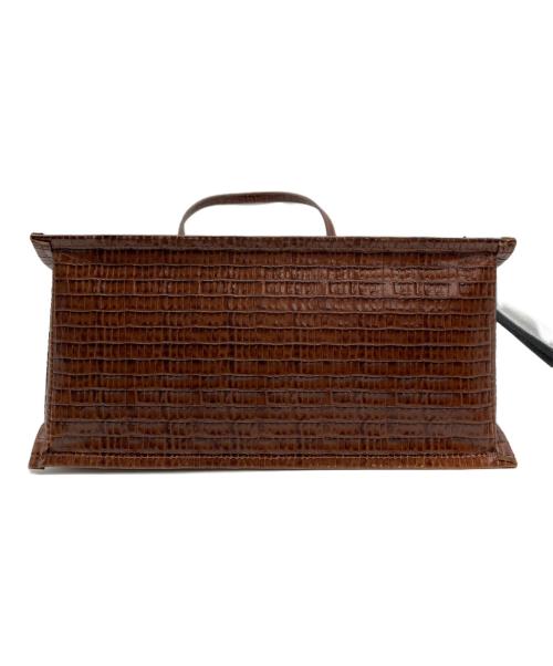 IACUCCI（イアクッチ）IACUCCI (イアクッチ) 型押しトートバッグ ブラウンの古着・服飾アイテム