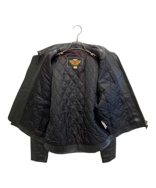 HARLEY-DAVIDSON（ハーレーダビッドソン）HARLEY-DAVIDSON (ハーレーダビッドソン) シングルライダースジャケット ブラック サイズ:Mの古着・服飾アイテム