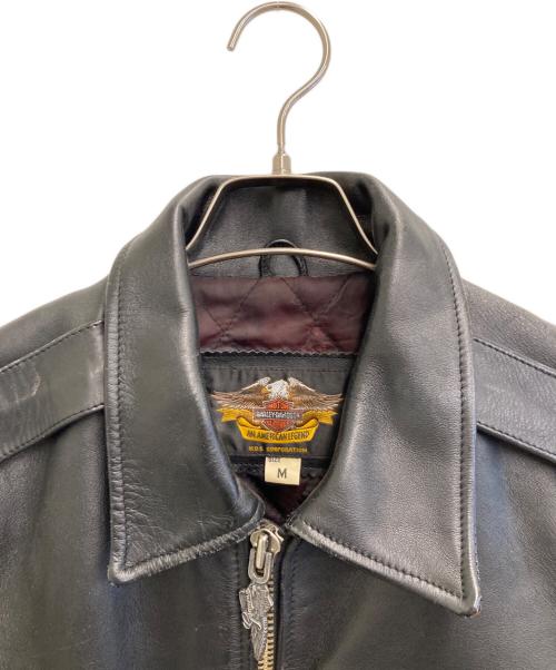 HARLEY-DAVIDSON（ハーレーダビッドソン）HARLEY-DAVIDSON (ハーレーダビッドソン) シングルライダースジャケット ブラック サイズ:Mの古着・服飾アイテム