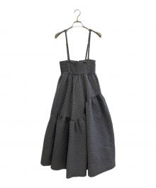 Bluelea（ブルレア）の古着「Dot Jacquard suspenders skirt」｜グレー
