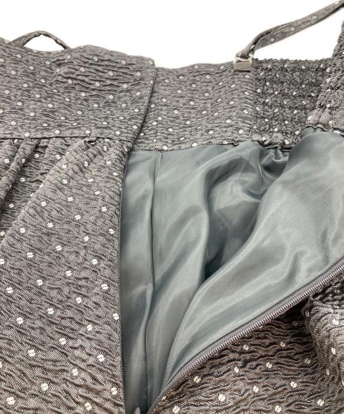 Bluelea（ブルレア）Bluelea (ブルレア) Dot Jacquard suspenders skirt グレー サイズ:36の古着・服飾アイテム