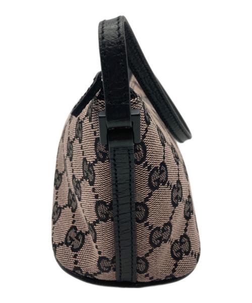 GUCCI（グッチ）GUCCI (グッチ) CGキャンバスポーチ ブラウン×ブラック サイズ:-の古着・服飾アイテム