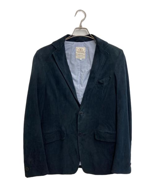 TOMORROW LAND（トゥモローランド）TOMORROW LAND (トゥモローランド) DENIM (デニム) カウスエードテーラードジャケット ブラック サイズ:SIZE 44の古着・服飾アイテム