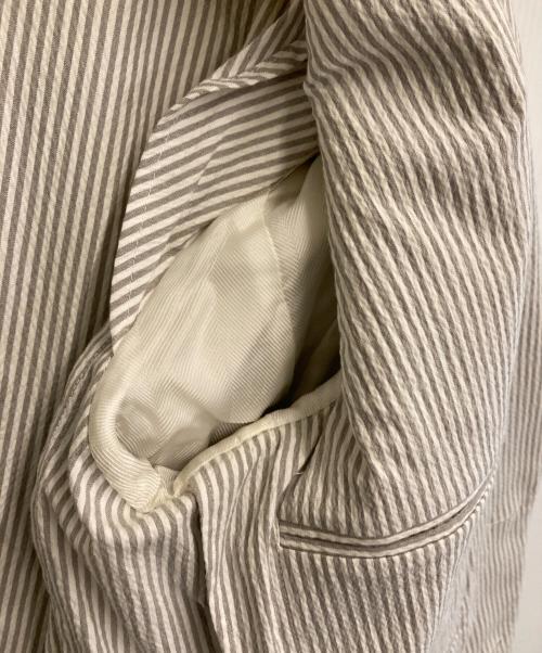 Belvest（ベルヴェスト）Belvest (ベルヴェスト) TOMORROW LAND (トゥモローランド) テーラードジャケット ライトグレー×ホワイト サイズ:1の古着・服飾アイテム