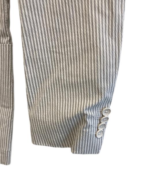 Belvest（ベルヴェスト）Belvest (ベルヴェスト) TOMORROW LAND (トゥモローランド) テーラードジャケット ライトグレー×ホワイト サイズ:1の古着・服飾アイテム