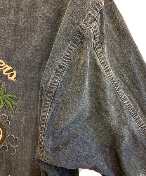 POLO RALPH LAUREN（ポロ・ラルフローレン）POLO RALPH LAUREN (ポロ・ラルフローレン) 刺繍デニムシャツ インディゴ サイズ:Lの古着・服飾アイテム