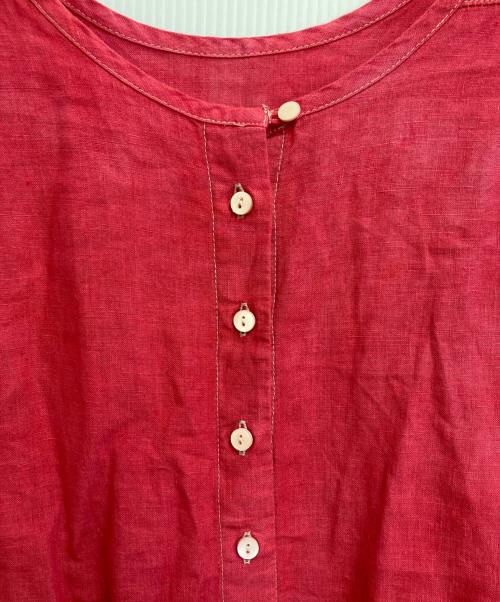 nest Robe（ネストローブ）nest Robe (ネストローブ) リネンワンピース レッド サイズ:Ｆの古着・服飾アイテム