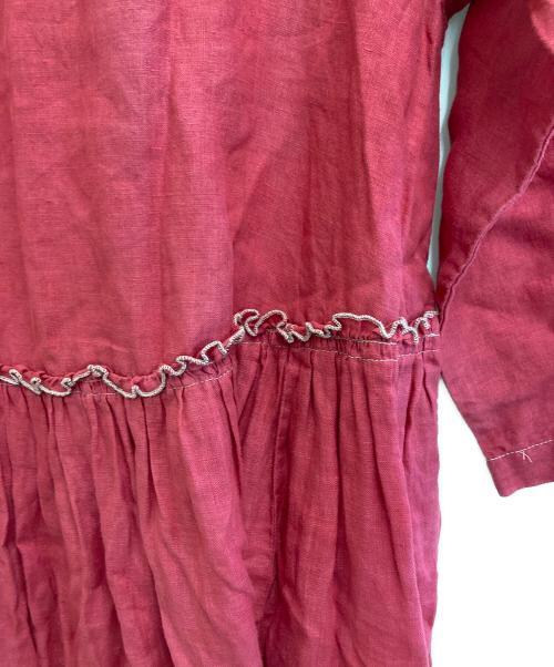 nest Robe（ネストローブ）nest Robe (ネストローブ) リネンワンピース レッド サイズ:Ｆの古着・服飾アイテム