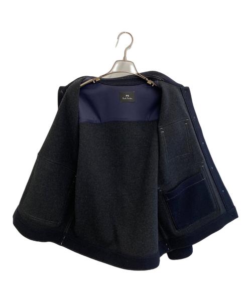 PS Paul Smith（ＰＳポールスミス）PS Paul Smith (ＰＳポールスミス) ウールリバーブルゾン ネイビー サイズ:SIZE L (44)の古着・服飾アイテム