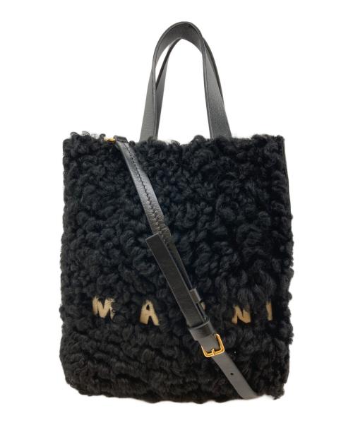 MARNI（マルニ）MARNI (マルニ) MUSEO SOFT MINI TOTE BAG ブラックの古着・服飾アイテム