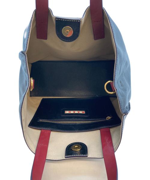 MARNI（マルニ）MARNI (マルニ) Museo Softミニバッグ バーガンディー×ブラックの古着・服飾アイテム