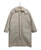 YORIヨリ）の古着「ボア キルティングコート」｜アイボリー