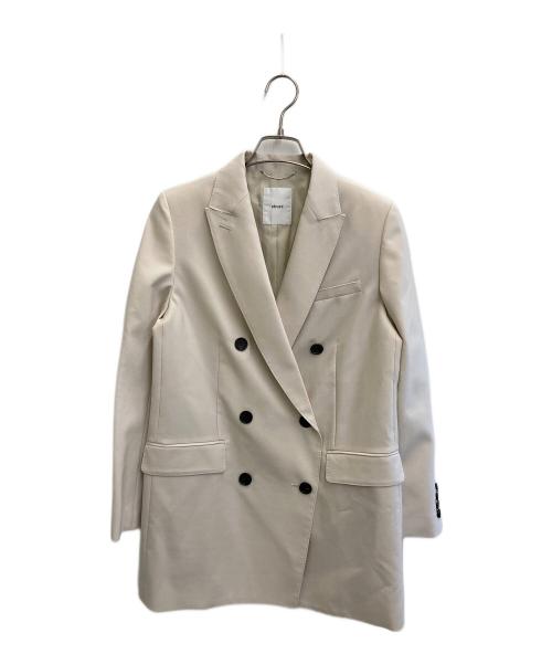 ebure（エブール）EBURE (エブール) ダブルテーラードジャケット アイボリー サイズ:36の古着・服飾アイテム